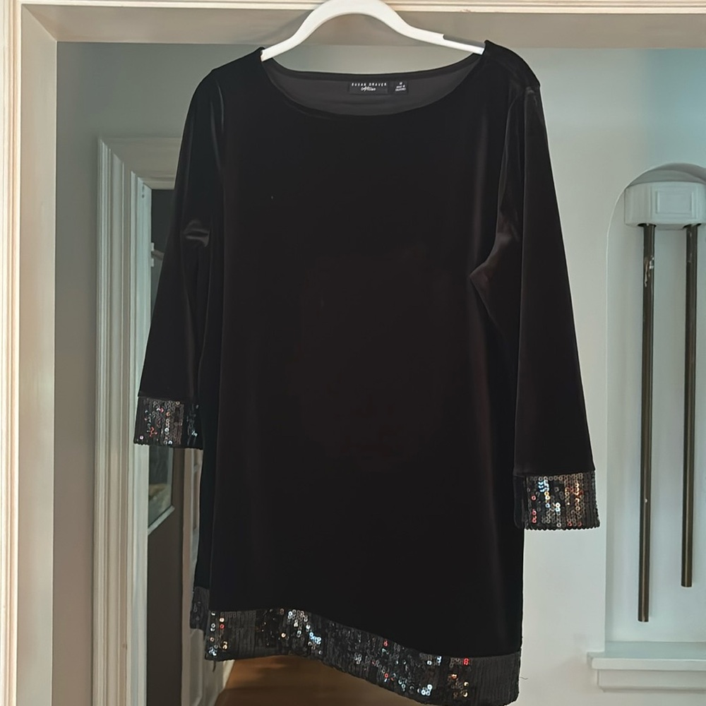 Susan Graver Velour Sequin Tunic